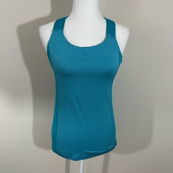 C 9 Champion sz med athleisure top in aqua crisscross straps on the back - Picture 3 of 8
